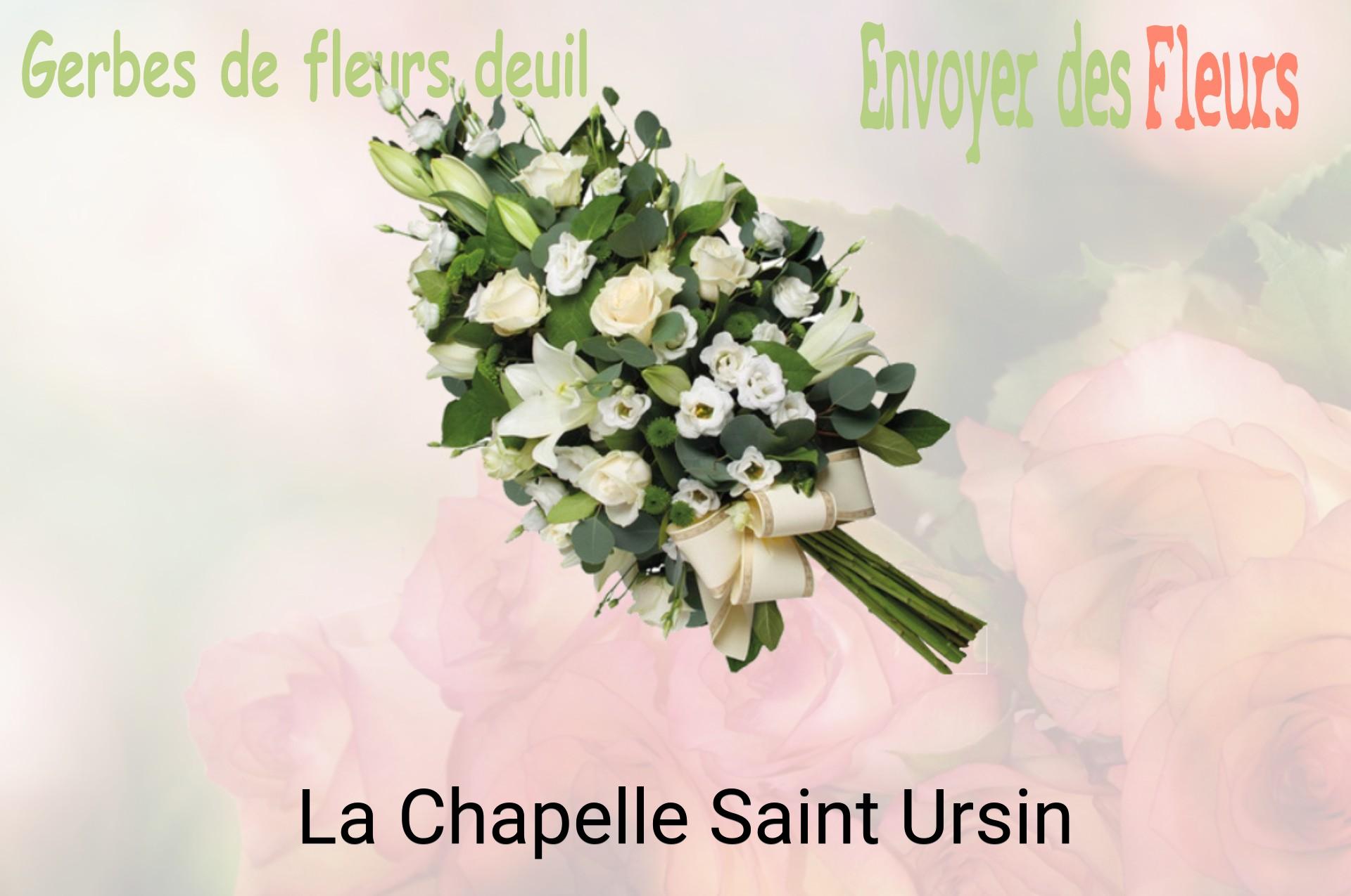 Gerbe de fleurs de deuil livrée à La Chapelle-Saint-Ursin